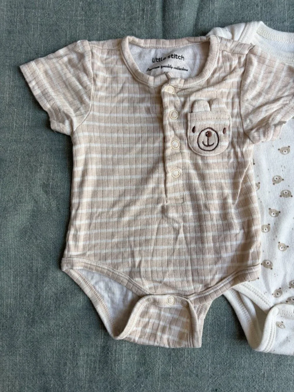 3-Piece Beary Cute Baby Boy Onesie Bundle 3-6m